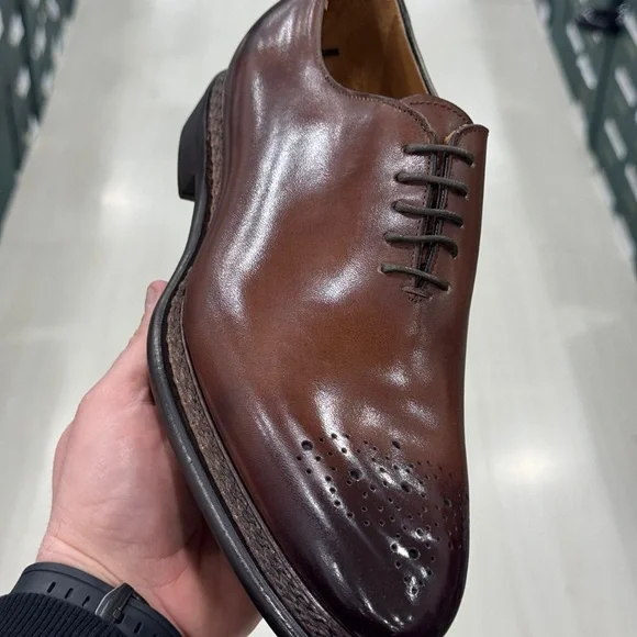 Men's Brown Leather Oxford Dress Shoe